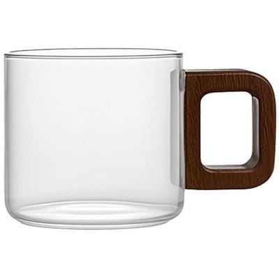 Petite Tasse à Thé en Verre Résistante aux Hautes Températures avec Anse Tasse à Thé de Bureau Ensemble de Tasses d'Accueil Nouveau Style Chinois 110Ml white