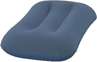 Bestway Opblaasbaar reiskussen - blauw - 38 x 24 cm - camping/vakantie/vliegtuig reis kussens