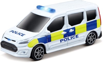 Maisto Ford Transit - Modelauto - Schaal 3" - Wit/Blauw/Geel