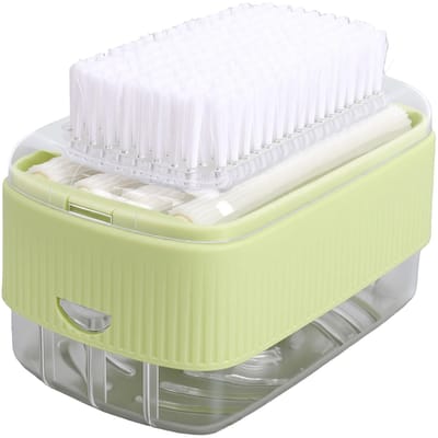 Rolbare Zeepdoos 2-in-1 Multifunctionele Waszeepdoos Schrobber met Dichte Zachte Borstel