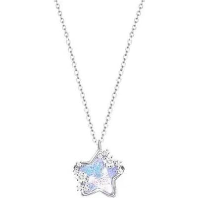 Feestketting Elegante Strass Ster Hanger Ketting voor Vrouwen Verstelbare Sleutelbeen Sieraden met Verlengde Lengte voor Bruiloft ster