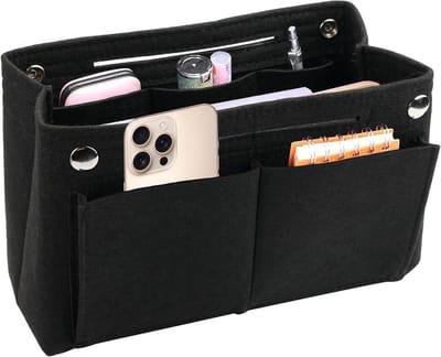 Handtas organizer van duurzaam viltmateriaal - 24 x 8 x 15 cm - Multifunctionele binnenzak voor handtassen