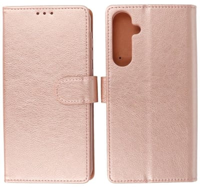 Hoesje Geschikt voor Samsung Galaxy A25 - Book Case Telefoonhoesje - Kaarthouder Portemonnee Hoesje - Wallet Cases - Roze Goud