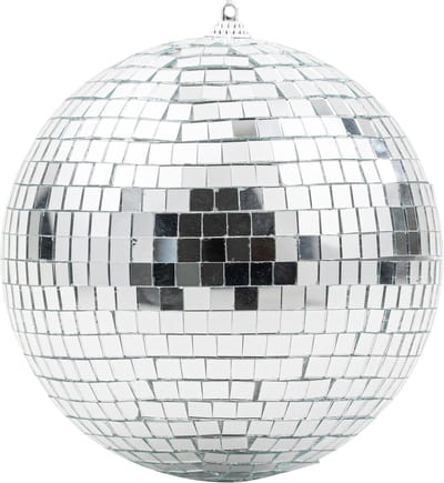 ARTYFETES - Spiegelbol om op te hangen spiegelglas zilver 16cm, disco decoratie