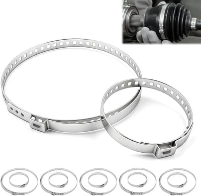 Verstelbare RVS Slangklemmen Set van 12 Stuks, Geschikt voor Auto's, Buizen en Kabelbundels, 25-50 mm en 50-120 mm