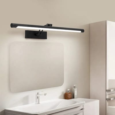 Spiegellamp - Spiegel Verlichting - Spiegelverlichting - Badkamer - Mat Zwart - 55 cm