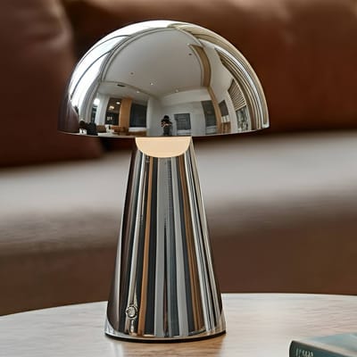 Lindby - LED tafellamp- met dimmer - 1licht - IJzer, polycarbonaat - H: 30 cm - chroom - Inclusief lichtbron
