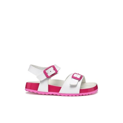 GEOX ADRIEL TIENERS Sandalen - WIT/FUCHSIA - Maat 26