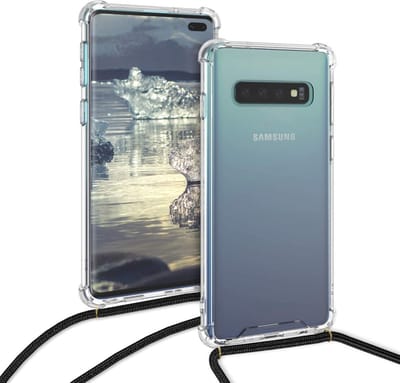 Arara Silicone Hoesje Samsung Galaxy S10 Transparant Hoesje met Zwarte draagkoord / Backcover / Case / Samsung