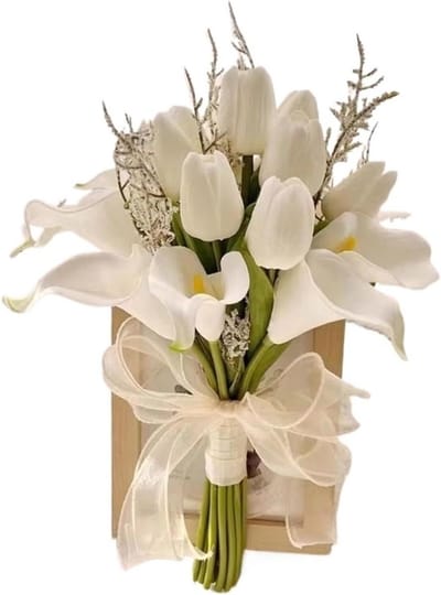 Bruidsboeket Kunstbloemen - Bruiloft Prop - Bruiloft Decoratie - Vintage Stijl - 100x100x100mm - Type 3