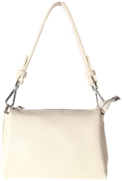 Giuliano lederen schodertas Fraya - Beige - Made in Italy