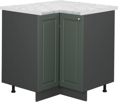 Vicco Fame-Line Hoekkast – 80.5 cm, WB Marmer Groen-Goud Landhuis