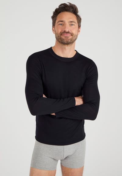 Damart - T-shirt met lange mouwen Thermolactyl Sensitive - Heren - Zwart - (86-93) S