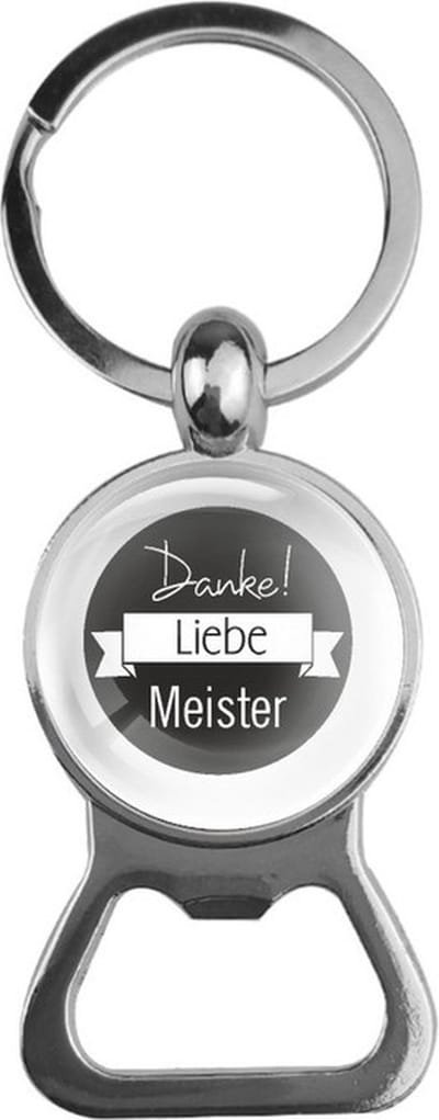 Bieropener Glas - Danke Liebe Meister