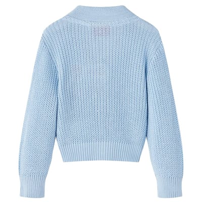 vidaXL - Kindervest - gebreid - 128 - blauw