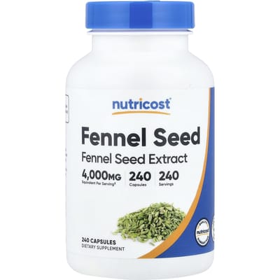Nutricost, Venkelzaad, 240 Capsules (200mg per capsule)