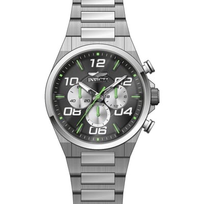 Invicta Speedway 50427 Herenhorloge - Quartz Uurwerk - Roestvrij Staal met Zwarte Wijzerplaat - 44 mm
