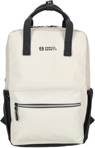 Enrico Benetti Bergen Waterafstotende Laptoprugzak met 17 inch Laptopvak - Rugzak 18 Liter - Zwart Beige