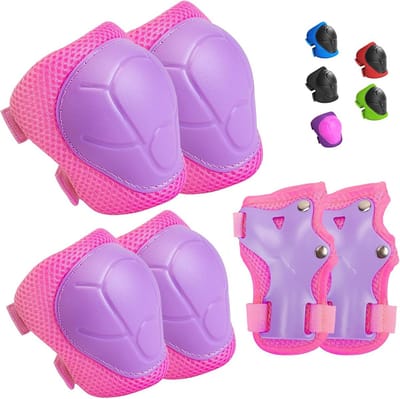 Beschermset Kinderen - Knie Elleboog Pols - Buitensporten - 3-in-1 Set - Maat M