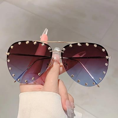 Oversized Metalen Frame Zonnebril Mannen Vrouwen Mode Vintage Piloot Tinten Brillen Rijden Zonnebrillen black