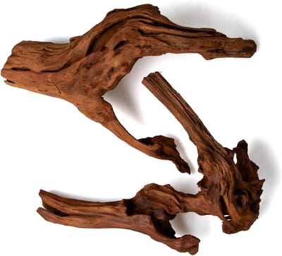 Natuurlijke Mopani Driftwood Takken voor Aquarium - 2 Stukken, Ideaal voor Planten, Garnalen en Betta Vissen, Laag Tannine en Gemakkelijke Bevestiging van Mos