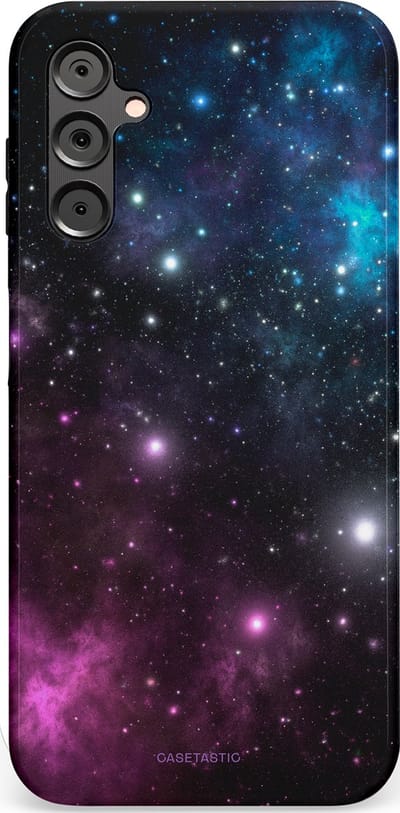 Casetastic Hoesje Geschikt voor Samsung A14 (5G/4G) - Stijlvolle Beschermende Duo-layer Case - Nebula gloed