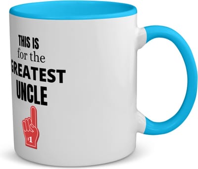 Akyol - this is for the greatest uncle koffiemok - theemok - blauw - Oom - oom - verjaardag oom - cadeautje - kado - geschenk - 350 ML inhoud