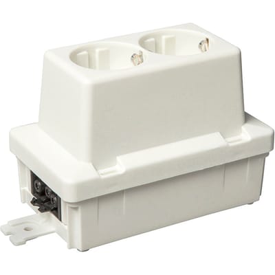ABB Dubbele Schuko Stopcontact Met GST18 Voeding Einddoos (Europese Stekkerdoos) - 1SPA007102F9300 [5 Stuks]