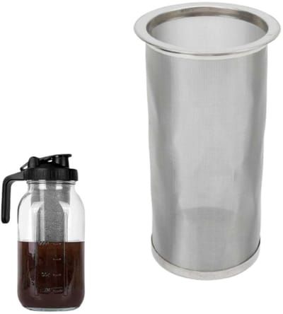 Dailygoods- Koffiefilter Roestvrij staal - Koffiefilterhouder - Zeef - Herbruikbaar - Thee Infuser - Wide Mouth Mesh Filter - Theezeef