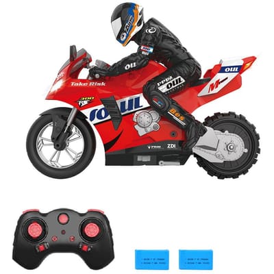Afstandsbediening Stuntmotor Zelfbalancerende Stuntmotor 1/6 2.4G Afstandsbediening Motor 2 battery rood