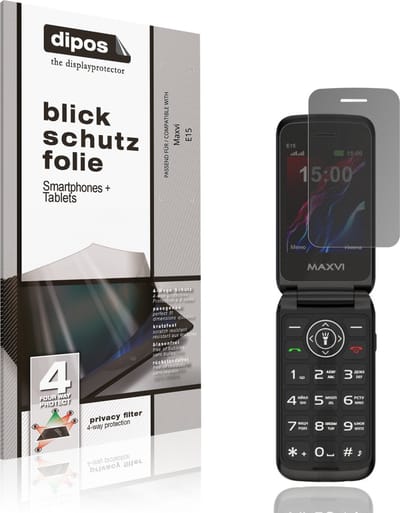 dipos – Matte Privacy Screenprotector geschikt voor Maxvi E15 | Anti-Spy Beschermfolie