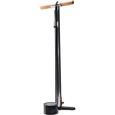 Lezyne Alloy Floor Drive Vloerpomp – Vloerpomp – Extra lang – 15 bar maximale druk – Manometer – 8,9cm – Stevige slang – Staande pomp – Zilver