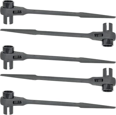 Steiger Ratel Set - Dubbele Steeksleutel - Steigerbouw Montage - Schakelbaar Links/Rechts - 19/22 mm - Zwart