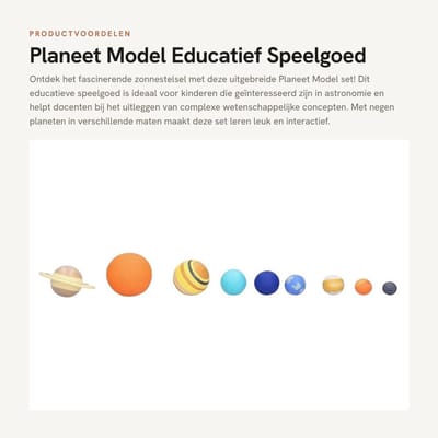 Dailygoods- Planeetmodel Educatief - 9 Stuks - Astronomie Speelgoed - Wetenschappelijk Model - Ruimte Onderwijs - Hoogwaardig Vinyl - Zonnestelselmodel