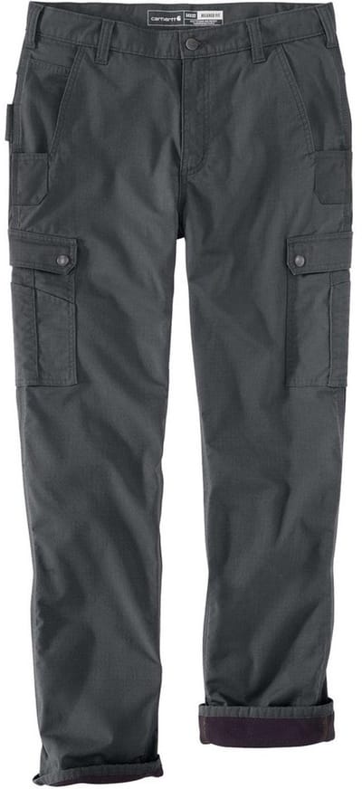 Carhartt Broek Ripstop Cargo met fleecevoering, maat Shadow