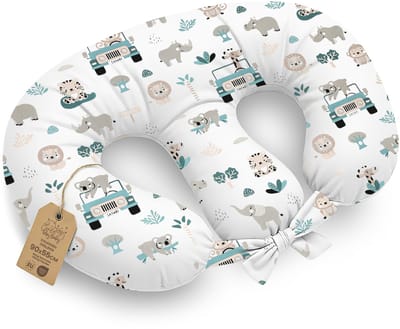 Borstvoedingskussen Tweeling Voedingskussen Baby - 90x50 cm - Ergonomisch Positioneringskussen Materniteit Multifunctioneel Ondersteuning Zacht Afneembare Hoes Oeko-Tex Afrika