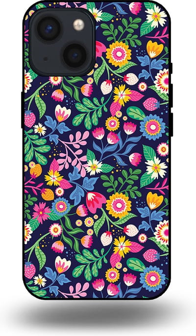 Smartphonica Telefoonhoesje geschikt voor iPhone 13 Mini met bloemen opdruk - TPU backcover case flower design geschikt voor iPhone 13 Mini