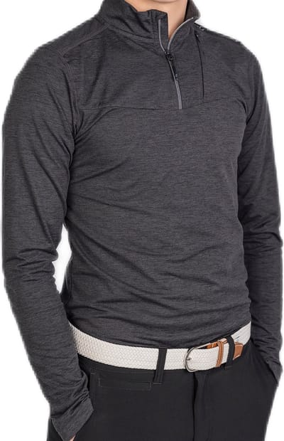 Func Factory mannen Longsleeve Pully Ashton zwart melange maat XS
