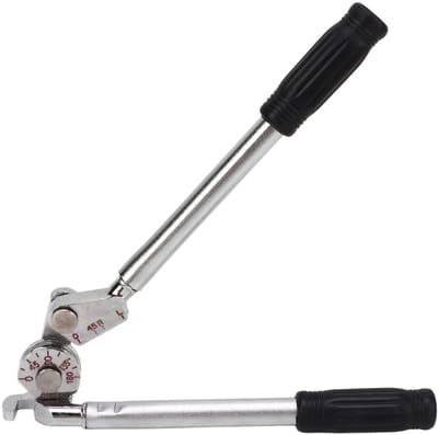 Cosensi- Buisbuiger 0-180 Graden - Handmatige Buisbuiger - Stevig Gietaluminium - Voor 6 Mm Dunne Stalen/Pijpen - Universeel Buiggereedschap - Ideaal voor Bouwplaatsen - Pijpbuiger