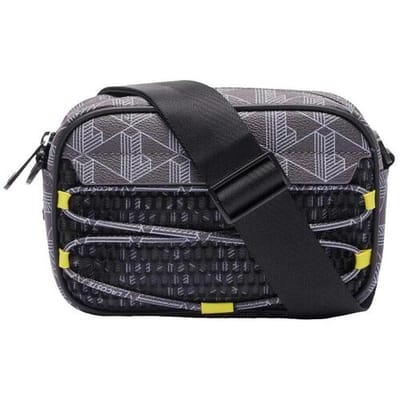 LACOSTE Schoudertas Reporter Bag Mesh Mono Periscope Blue Donkergrijs