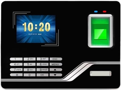 Aanwezigheidssysteem - Tijdklok Recorder - Kantoor Toegangscontrole - Vingerafdruk Wachtwoord - 100.000 Platen