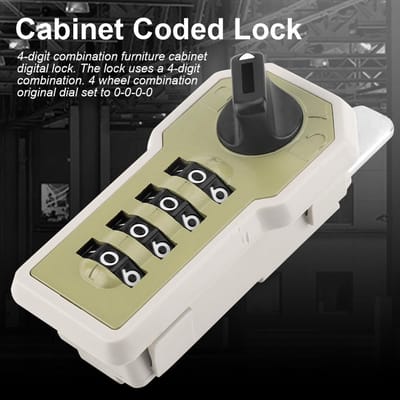 Cadenas à combinaison à 4 chiffres pour armoire à came, sécurité pratique par mot de passe, serrure codée avec clé