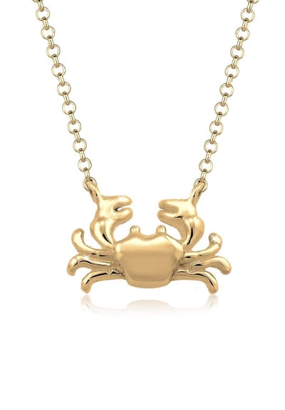 Elli - Halsketting - dames krab strand in 925 sterling zilver verguld - Dames