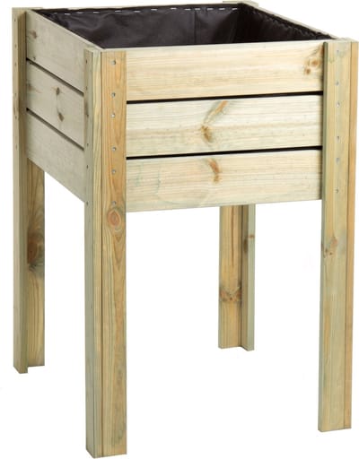 Kweek- tuin- op poten - vierkant - hout- 50x50x75 cm1 stuk