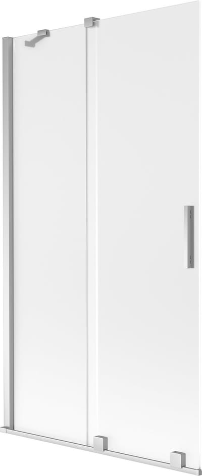 Mexen Velar 2-delige schuifbare badwand 100 x 150 cm, matglas, chroom - 896-100-000-31-01