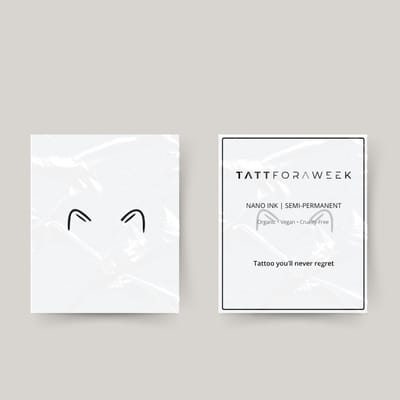 Tijdelijke tattoo katten oren | Neptattoo volwassenen | Tijdelijke tattoo voor volwassenen | Temporary tattoo | Plaktattoos voor volwassenen | Neptattoos | Probeer zorgeloos een tattoo | tattforaweek