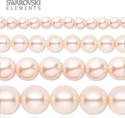 Swarovski Elements, 65 stuks Swarovski parels, 6mm, peach (5810)