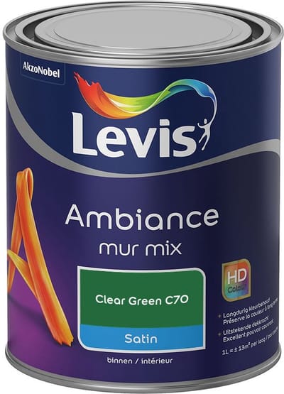 Levis - Ambiance Mur Satin Mix - Clear Green C70 - Mengverf - 1 L
