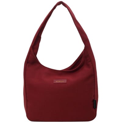 Retro okseltas met grote capaciteit Dames canvas tas Nieuwe modieuze en veelzijdige schoudertas Student klas draagtas black