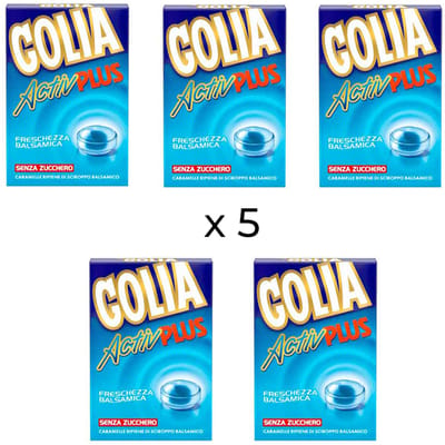 5 x Menthol Snoepjes Activ Plus - Suikervrij 46g | GOLIA